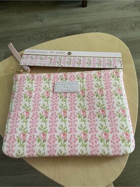 LoveShack Fancy x Target Pink Floral Accessory Pouch